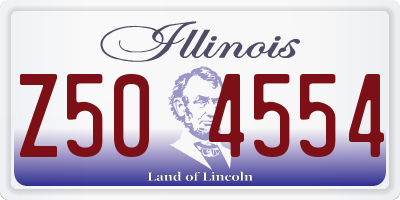 IL license plate Z504554