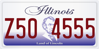 IL license plate Z504555
