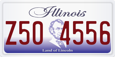 IL license plate Z504556
