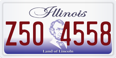 IL license plate Z504558