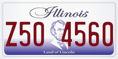 IL license plate Z504560
