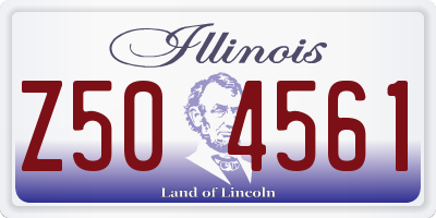 IL license plate Z504561