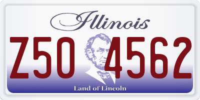 IL license plate Z504562