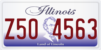 IL license plate Z504563