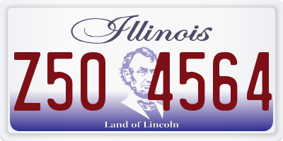 IL license plate Z504564