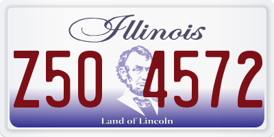 IL license plate Z504572