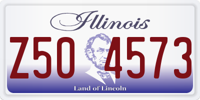 IL license plate Z504573