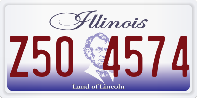 IL license plate Z504574