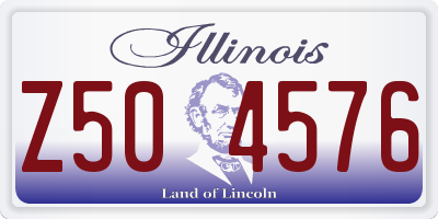 IL license plate Z504576