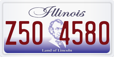 IL license plate Z504580