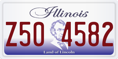 IL license plate Z504582