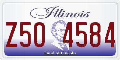 IL license plate Z504584