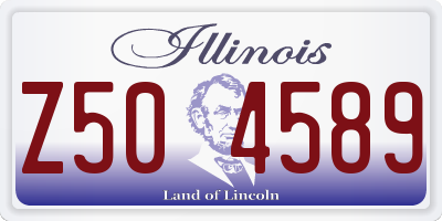 IL license plate Z504589