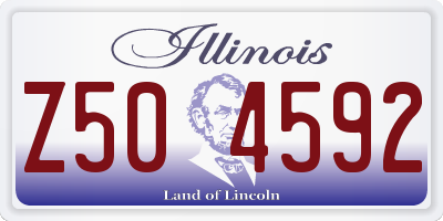 IL license plate Z504592