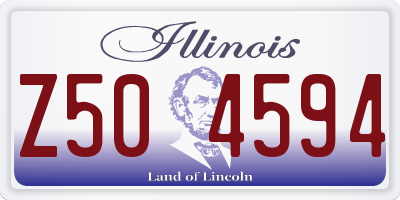 IL license plate Z504594