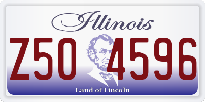 IL license plate Z504596