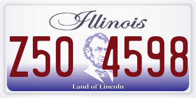 IL license plate Z504598