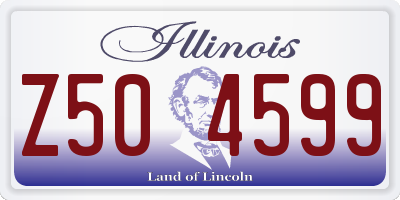 IL license plate Z504599
