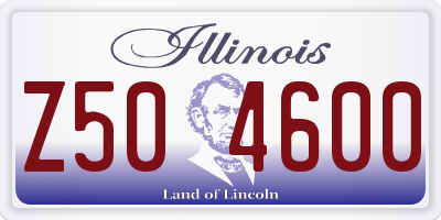 IL license plate Z504600
