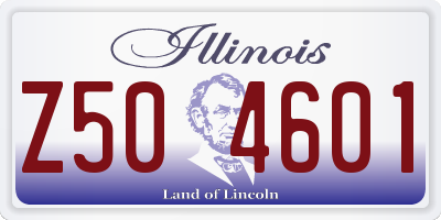 IL license plate Z504601