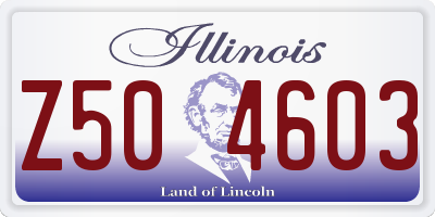 IL license plate Z504603