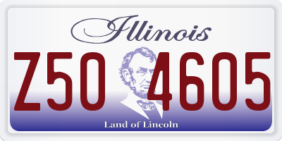 IL license plate Z504605
