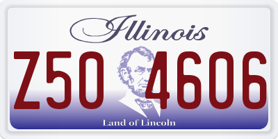 IL license plate Z504606