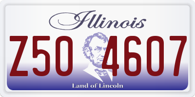 IL license plate Z504607