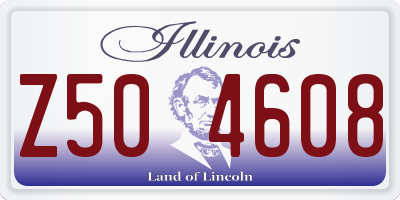 IL license plate Z504608