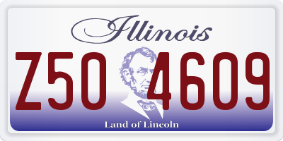 IL license plate Z504609