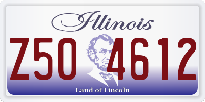 IL license plate Z504612