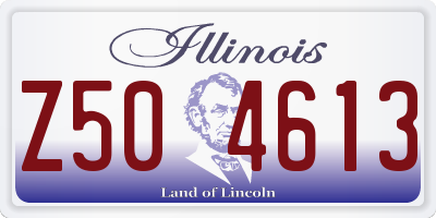 IL license plate Z504613