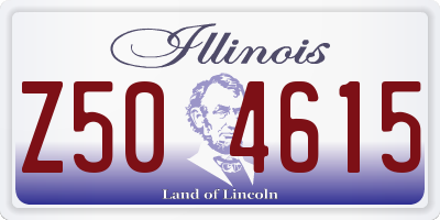 IL license plate Z504615