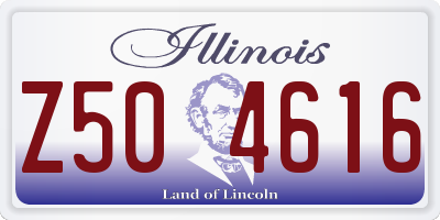 IL license plate Z504616