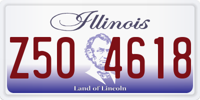 IL license plate Z504618