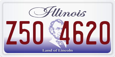 IL license plate Z504620