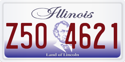 IL license plate Z504621
