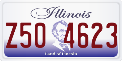 IL license plate Z504623