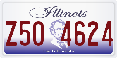 IL license plate Z504624