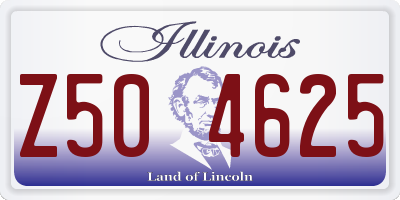 IL license plate Z504625