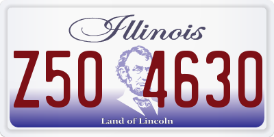 IL license plate Z504630