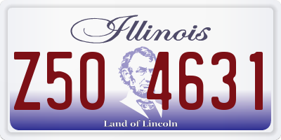 IL license plate Z504631