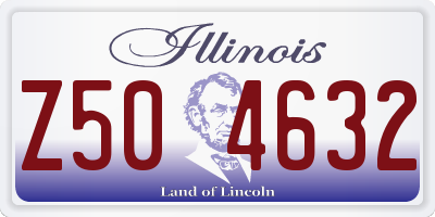 IL license plate Z504632