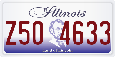 IL license plate Z504633