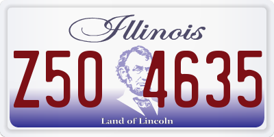 IL license plate Z504635