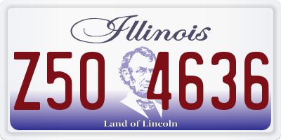 IL license plate Z504636