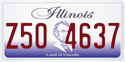 IL license plate Z504637