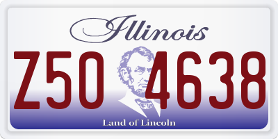 IL license plate Z504638