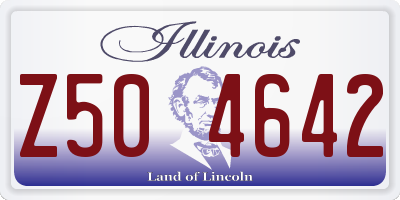 IL license plate Z504642