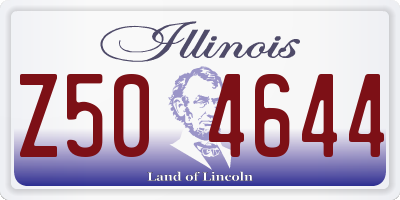 IL license plate Z504644